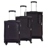 American Tourister Kamiliant Kojo Polyester Soft Luggage Set of 3, Grey (56 + 68 + 78 Cm)