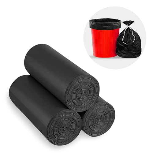 GLUN® Garbage Bags 19×21 Inch Size 20 Litre Capacity, Oxo-Biodegradable Dustbin Bag, Trash Bag, Waste Bag, Garbage Bag Durable, Leak Proof and Sturdy (DS PACK OF 90 PCS)