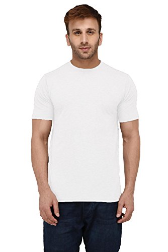 London Hills Men’s Regular Fit T-Shirt (LH_T_R_HF_458_WHITE_SIZE.M_White_Medium)