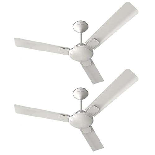 Havells 1200mm Enticer Art Energy Saving Ceiling Fan (Pearl White Chrome, Pack of 2)