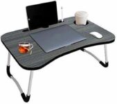 khodal engineering Wood Portable Laptop Table(Finish Color – Grey, Pre Assembled)