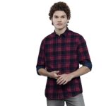 The Indian Garage Co Adult Men’s Regular Fit Shirt (0921-SHRV115-09_Pink L)