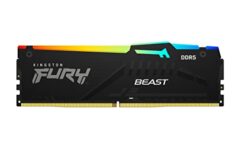 Kingston Fury Beast RGB 32GB 5200MT/s DDR5 CL40 DIMM Desktop Memory (Kit of 2) KF552C40BBAK2-32