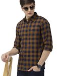 The Indian Garage Co Men’s Slim Shirt (0719-SH06-08- Khaki Medium)