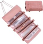 Swadhin makeup organizer storage makeup pouch travel makeup organizer Cosmetic Bag Makeup Storage Pouch Vanity Box(Pink)