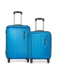 Safari Glimpse Set of 2, 56 and 69 Cms Small and Medium Trolley Bags Hard Case Polycarbonate 4 Wheels 360 Degree Wheeling System Luggage, Trolley Bags for Travel, Suitcase for Travel, Electric Blue