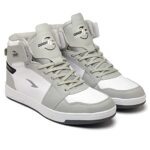 ASIAN Carnival-13 High Top Casual Chunky Fashion Sneakersl Shoes with Rubber Outsole for Boys Light Grey