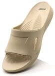 SVAAR Everywear Sliders For Men || Comfortable Indoor Outdoor Slider Slip-On Slippers For Men And Boys, Beige – 8 UK