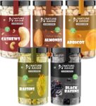 Nature Aahar 100% Pure Dry Fruit Combo of 5| Tasty, Fresh & Healthy | Green Raisins, Almonds, Cashews, Apricots, Raisins(5 x 0.2 kg)