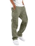 Lymio Men Cargo || Men Cargo Pants || Men Cargo Pants Cotton || Cargos for Men (Cargo-01-04) (M, Olive Green)
