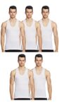 Rupa Jon Men’s Cotton Vest (JN Vest RN_White Pack of 5_L) – Pack of 5