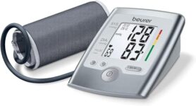Beurer BM35 Fully Automatic Digital Blood Pressure Monitor (Grey) | Large Display, Cuff Wrapping Guide, Risk Indicator | Memory Feature with Pulse Rate Detection | 5 yr warranty