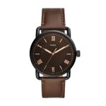 Fossil Leather Analog Black Dial Men Watch-Fs5666, Brown Band