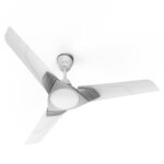 Polycab Aereo Plus 1-Star, 52 Watt 1200mm Ceiling Fan For Home | 100% Copper, High Speed & Air Delivery | Saves Up To 33% Electricity, Rust-Proof Aluminium Blades | 3-Years Warranty【Cool Grey Silver】