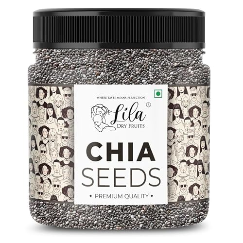 LILA DRY FRUITS Unroasted (250gram) Chia Seeds Jar Pack with High Protein, Omega 3 and Fiber | Diet Snacks | Healthy Seeds For Cooking,smooties,Baking & Weight management