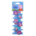 Li’l Diva Peppa Pig Hair Accessories Pack Of 6pcs Multicolor rubber bands, Ideal for Gift For Girls 3 Years And Above