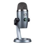 Blue Yeti Nano Premium USB Microphone for Recording, Streaming, Gaming, Podcasting on PC and Mac, Condenser Mic with Blue VO!CE Effects, Cardioid and Omni, No-Latency Monitoring-Shadow Grey
