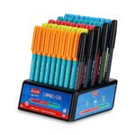 Reynolds LUMINO GEL 50 CT BLUE – DISPENSER | Gel Pen Set With Comfortable Grip | Pens For Writing | School and Office Stationery | Pens For Students | 0.6 mm Tip Size
