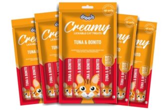 Drools Creamy Lickable Cat Treat Tuna Bonito (Pack of 5 Pouches, 375g)