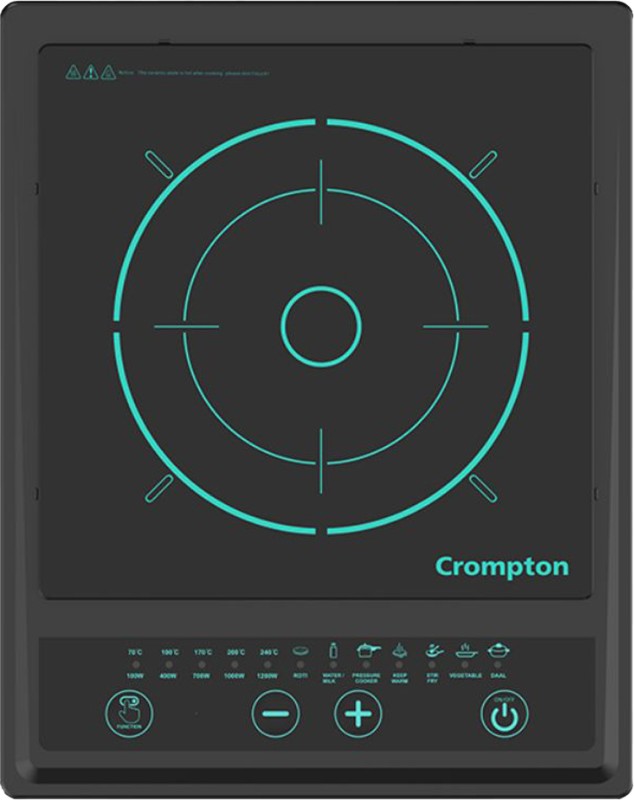 Crompton ACGIC-INSTSERV 1500 Induction Cooktop(Black, Silver, Push Button)