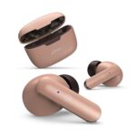 pTron Bassbuds Duo In-Ear Wireless Earbuds, Immersive Sound, 32H Playtime, Clear Calls TWS Earbuds, Bluetooth V5.1 Headphone, Type-C Fast Charging, Voice Assistant & IPX4 Water Resistant (Light Brown)