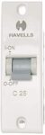 Havells DHMNCSPA025 PVC Plastic 25A SP C Mini MCB (White)
