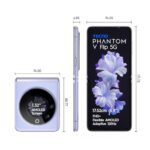 TECNO Phantom V Flip 5G (Mystic Dawn 16Gb Ram, 256Gb Storage) | 45 Watts Fast Charging | 32 Mp Selfie, 64 Rear Camera| 6.9″ Flexible, 1.32″ Secondrary Amoled, Lavender