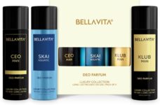 Bella vita organic Men’s Body Parfum Deodorant Spray Gift Set (3×150 ML) || Long Lasting Fragrance Deodorant Spray – For Men(450 ml, Pack of 3)