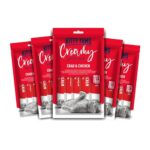 Kitty Yums Creamy Lickable Cat Treat, Crab and Chicken Flavour (Pack of 5 Pouches, 375g)