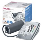 Beurer BM35 Fully Automatic Digital Blood Pressure Monitor (Grey) | Large Display, Cuff Wrapping Guide, Risk Indicator | Memory Feature with Pulse Rate Detection | 5 yr warranty