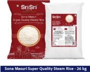 Sri Sri Tattva Sona Masuri Super Quality Sona Masoori Rice (Full Grain, Steam)(26 kg)