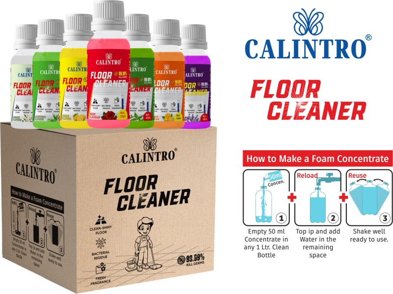 Calintro Phenyl Floor Cleaner Concentrate for 99% kills germs Pine, Neem, Orange, Lemon(7 x 1142.86 L)