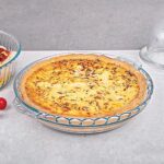 La Opala, Cook Serve Store, Borosilicate Glass Round Dish with Handle 1.1 L, 1 pc, Transparent