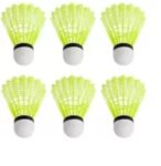 Spanco Badminton Shuttlecocks, Badminton Shuttlecock Pack of 6, Stable and Sturdy High Speed Badminton Shuttles, Training Shuttlecock for Indoor and Outdoor Sports