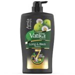 Dabur Vatika Long & Black Shampoo – 1L | With Amla & Bhringhraj | For Shiny, Long & Black Hair | No Added Parabens | Provides Gentle Cleansing, Conditioning and Nourishment to Hair