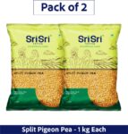 Sri Sri Tattva Toor/Arhar Dal (Split) (Pigeon Pea, 1 kg Each Pack of 2)(2 kg)