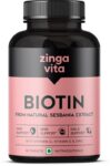 Zingavita Plant Based Biotin Tablets from Natural Sesbania Agati Leaf Extract(60 Tablets)
