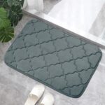 Story@Home Memory Foam, Anti Slip, Microfiber, Anti-Skid, Ultra-Absorbent, Bath Mat (Grey, 40X60 CM, Rectangular)