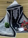 vineedarsh Cotton Blend Embroidered Salwar Suit Material