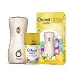 Odonil Exotic Automatic Spray – 225ml | Machine + 1 Refill | Gold Jasmine | 2x Long Lasting | 2200 Sprays Guaranteed | Lasts upto 60 days