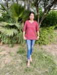 STYLE GRID Casual Printed Women Maroon Top