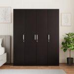 Amazon Brand – Solimo Madray Engineered Wood Wardrobe, Wenge, 4 Door
