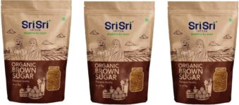 Sri Sri Tattva Brown Sugar, 1kg each ( Pack of 3) Sugar(3 kg, Pack of 3)