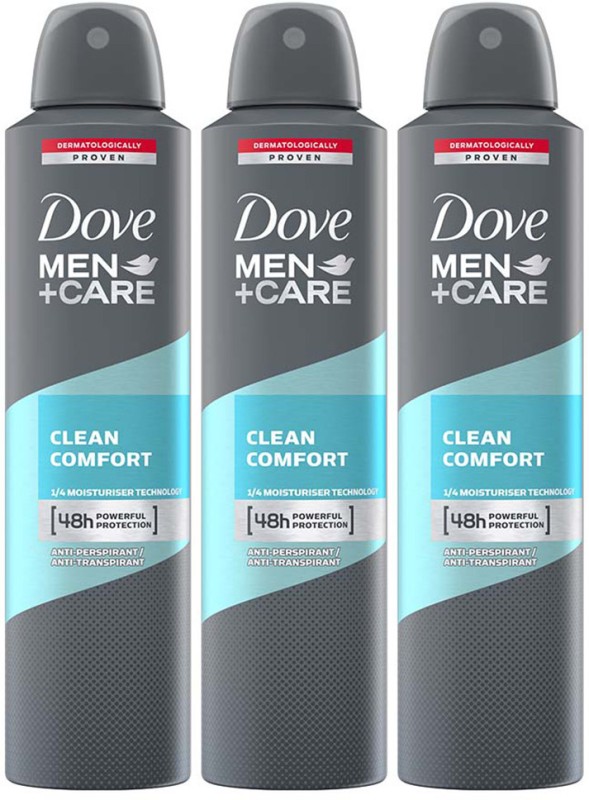 DOVE Men+Care Extra Fresh Dry Spray Antiperspirant Deodorant (Pack of 3) Deodorant Spray  –  For Men(750 ml, Pack of 3)