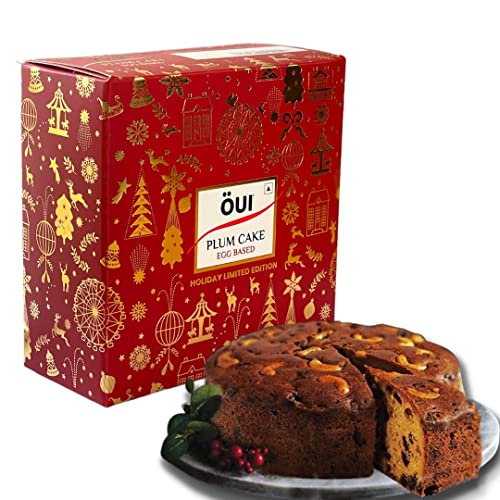 OUI Rich Plum Cake I Gift Pack I Contains Egg | 250g I Womens Day Gift