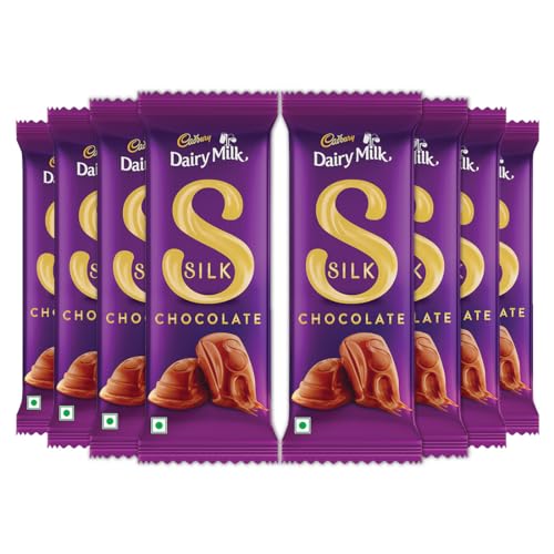 Cadbury Dairy Milk Silk Chocolate Bar, 64 Gram (Pack Of 8)