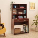 Green Soul Thames Hutch Study Table | 1-Year Warranty | Writing, Computer Desk for Students, Professionals | Engineered Wood | Rolex Brown | 2 Drawers and 4 Shelves