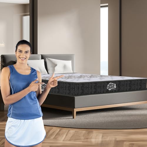 Centuary Mattresses Sleepables 6-Inch King Size Ortho Pocketed Zero Partner Disturbance Plush Quilted Rolled Packed Pocket Spring Mattress (75x72x6)