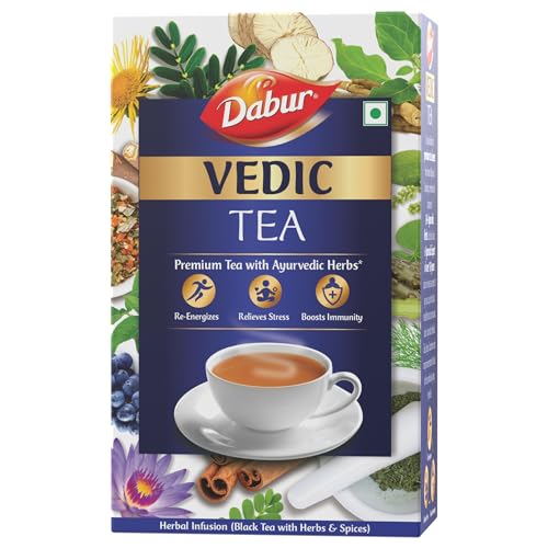 DABUR Vedic Tea – 250 Gram (Black Tea) | Chai Handpicked From Assam, Nilgiri & Darjeeling | Soulful Aroma & Rich Taste | Premium Tea – Loose Leaves
