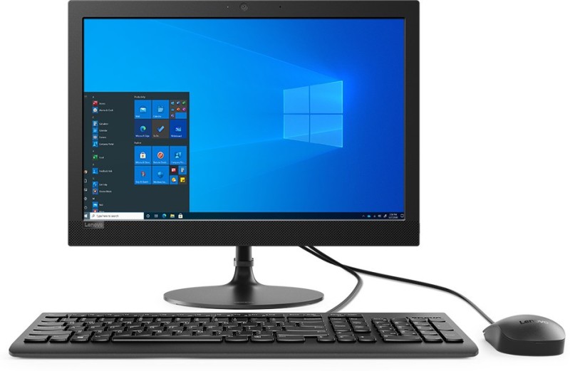 Lenovo Ideacentre Pentium Quad Core (4 GB DDR4/1 TB/Windows 10 Home/19.5 Inch Screen/Ideacentre AIO 330-20IGM) with MS Office(Black, 394.9 mm x 460.6 mm x 223.5 mm, 3.9 kg)